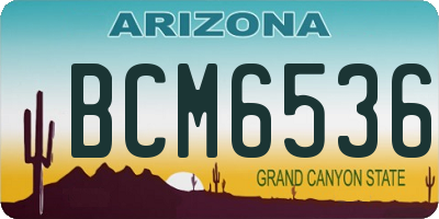 AZ license plate BCM6536