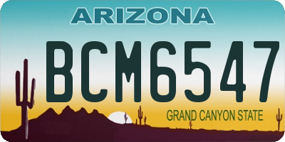 AZ license plate BCM6547