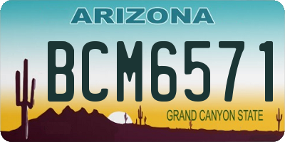 AZ license plate BCM6571