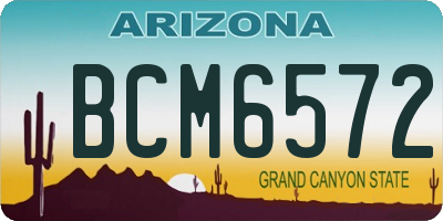 AZ license plate BCM6572