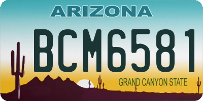 AZ license plate BCM6581