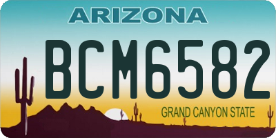 AZ license plate BCM6582