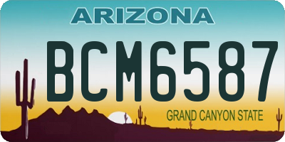 AZ license plate BCM6587