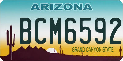 AZ license plate BCM6592