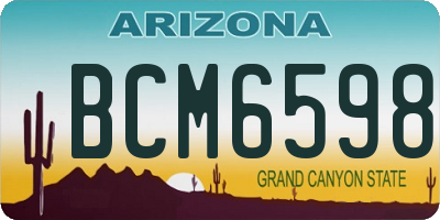 AZ license plate BCM6598