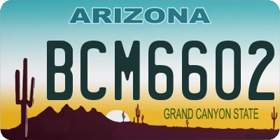 AZ license plate BCM6602