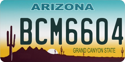 AZ license plate BCM6604