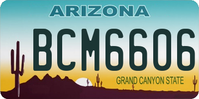 AZ license plate BCM6606