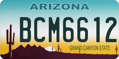 AZ license plate BCM6612