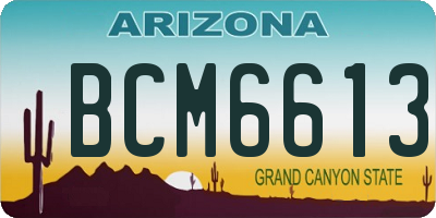 AZ license plate BCM6613