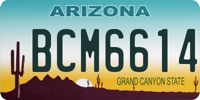 AZ license plate BCM6614