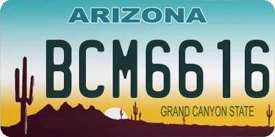 AZ license plate BCM6616