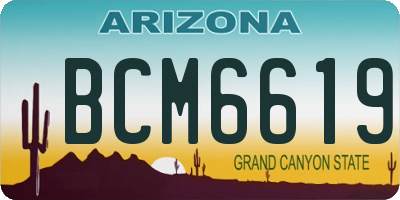 AZ license plate BCM6619