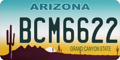 AZ license plate BCM6622