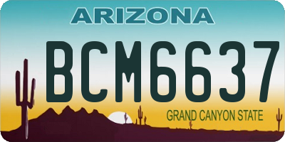 AZ license plate BCM6637