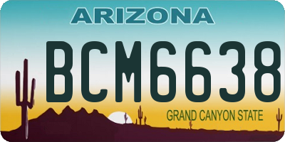 AZ license plate BCM6638