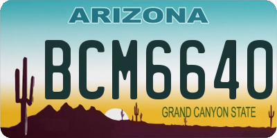 AZ license plate BCM6640