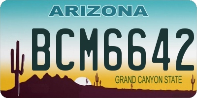 AZ license plate BCM6642