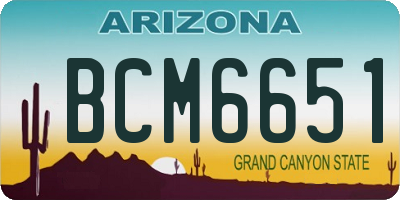 AZ license plate BCM6651