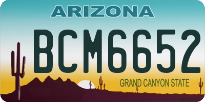 AZ license plate BCM6652