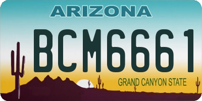 AZ license plate BCM6661