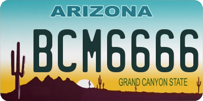 AZ license plate BCM6666