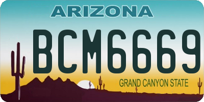 AZ license plate BCM6669