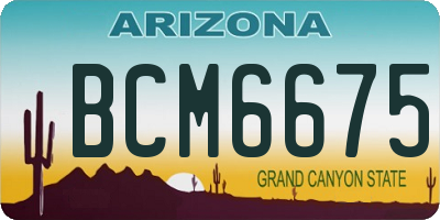 AZ license plate BCM6675