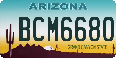 AZ license plate BCM6680