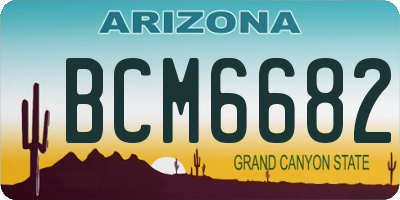 AZ license plate BCM6682