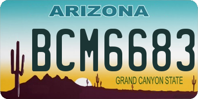 AZ license plate BCM6683