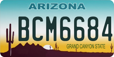 AZ license plate BCM6684