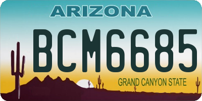 AZ license plate BCM6685