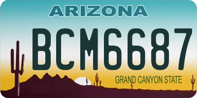 AZ license plate BCM6687