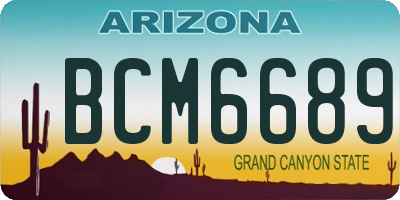 AZ license plate BCM6689