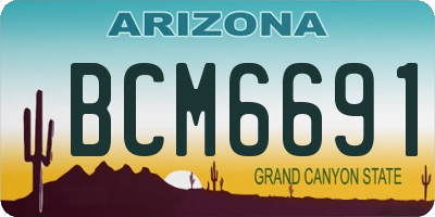 AZ license plate BCM6691