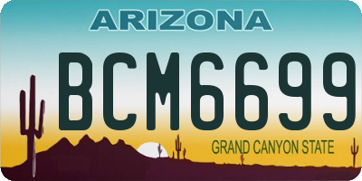 AZ license plate BCM6699