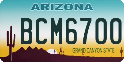 AZ license plate BCM6700