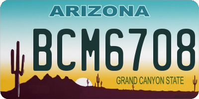 AZ license plate BCM6708