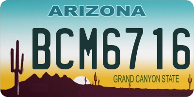 AZ license plate BCM6716