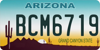 AZ license plate BCM6719