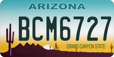 AZ license plate BCM6727