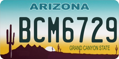 AZ license plate BCM6729