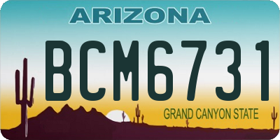 AZ license plate BCM6731