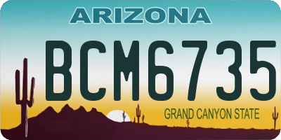 AZ license plate BCM6735