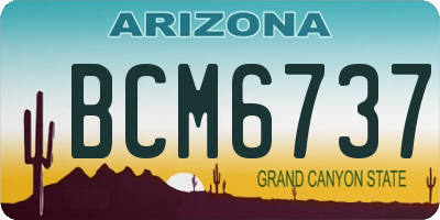 AZ license plate BCM6737