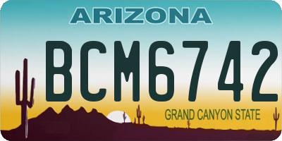 AZ license plate BCM6742