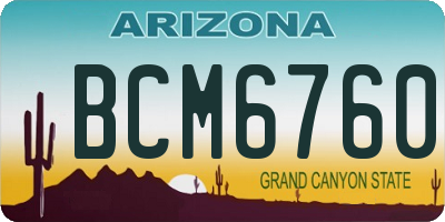 AZ license plate BCM6760