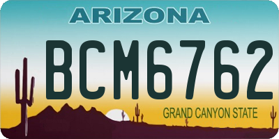 AZ license plate BCM6762