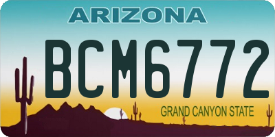 AZ license plate BCM6772